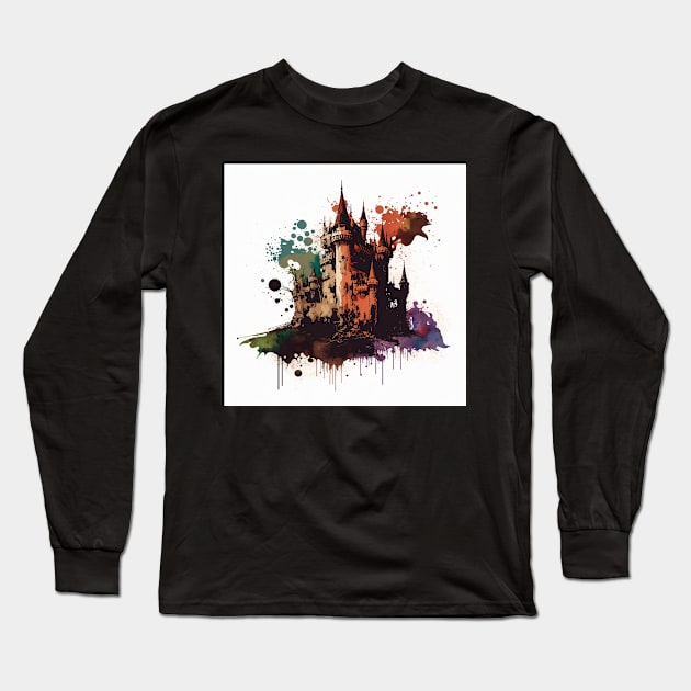 Camelot Ink Splash Long Sleeve T-Shirt by Abili-Tees